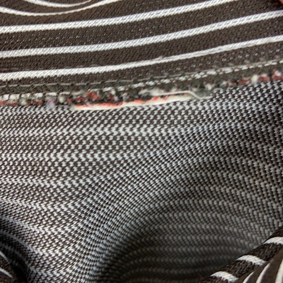 1970s Vintage Brown Cream Stripe Jumpsuit Wide Leg - Picture 9 of 9